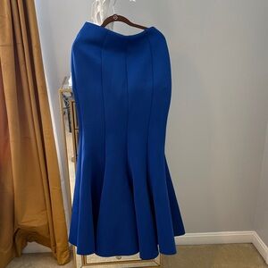 Chic Royal Blue A-Line Skirt